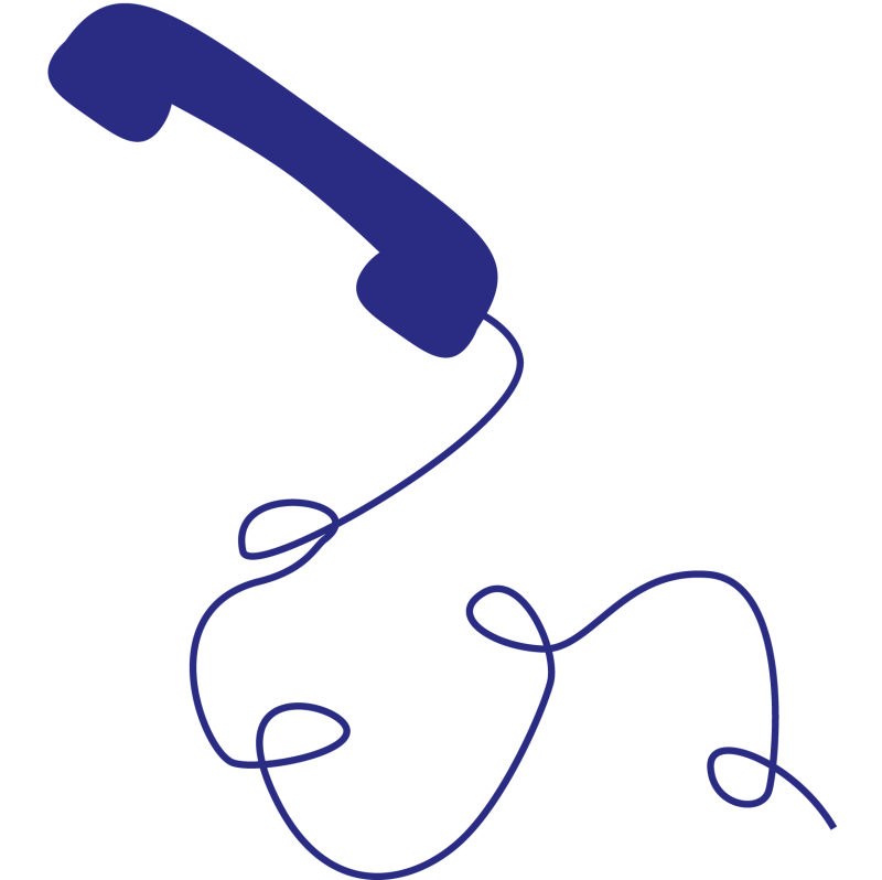 Illustration av en analog telefonlur.