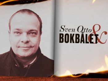 Sven Otto Littorin i collage i en brinnande bok.