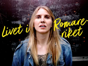 Porträtt på Amanda Romare, ovan är det skrivet "Livet i Romare-riket".